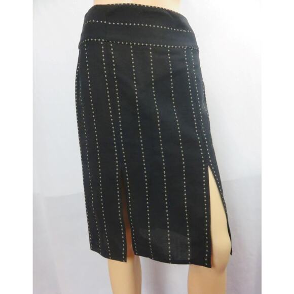VINTAGE GIANFRANCO FERRE BLACK WOOL PANEL SKIRT ITALY 42 SIMPLE LUXURY! - Picture 9 of 9